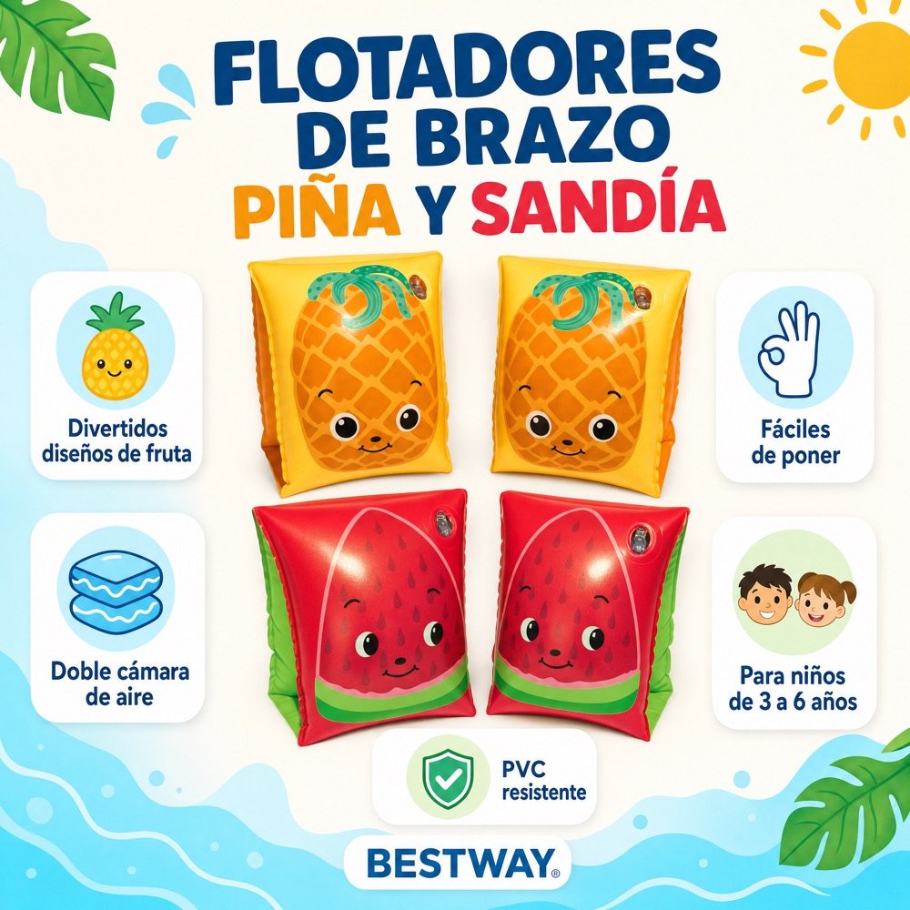 Flotadores Piña y Sandía Bestway — beneficios