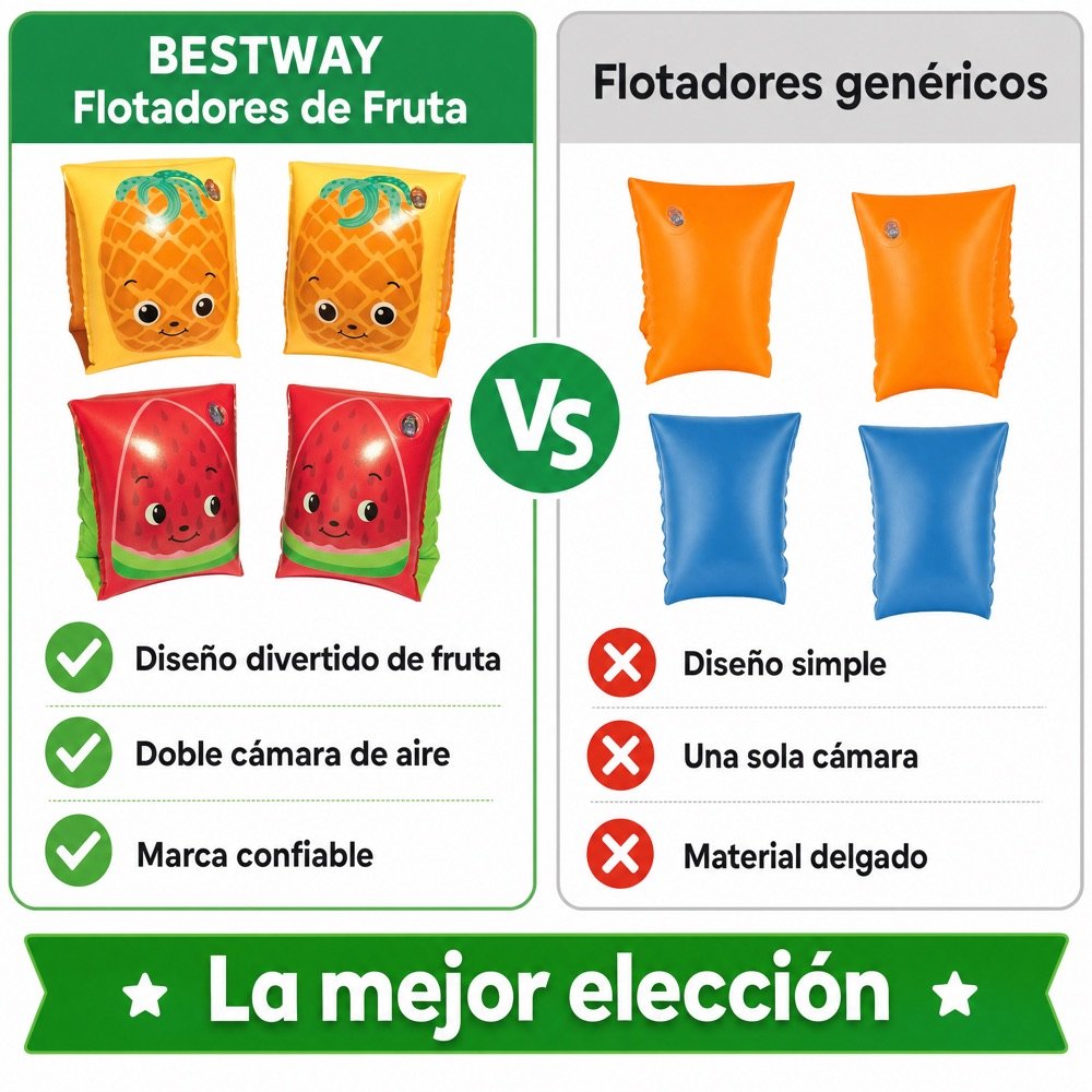 Flotadores Piña y Sandía Bestway — comparativo