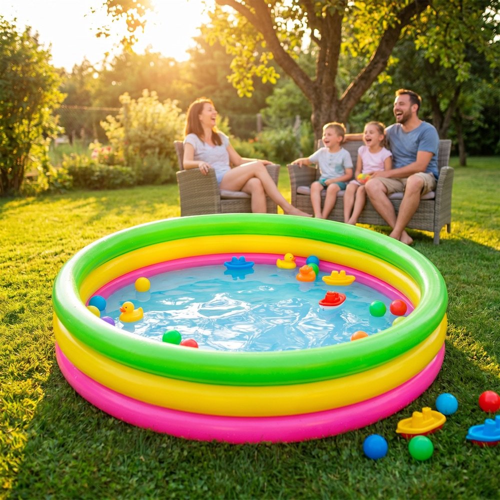 Alberca 3 Aros Colores 114cm Bestway — lifestyle