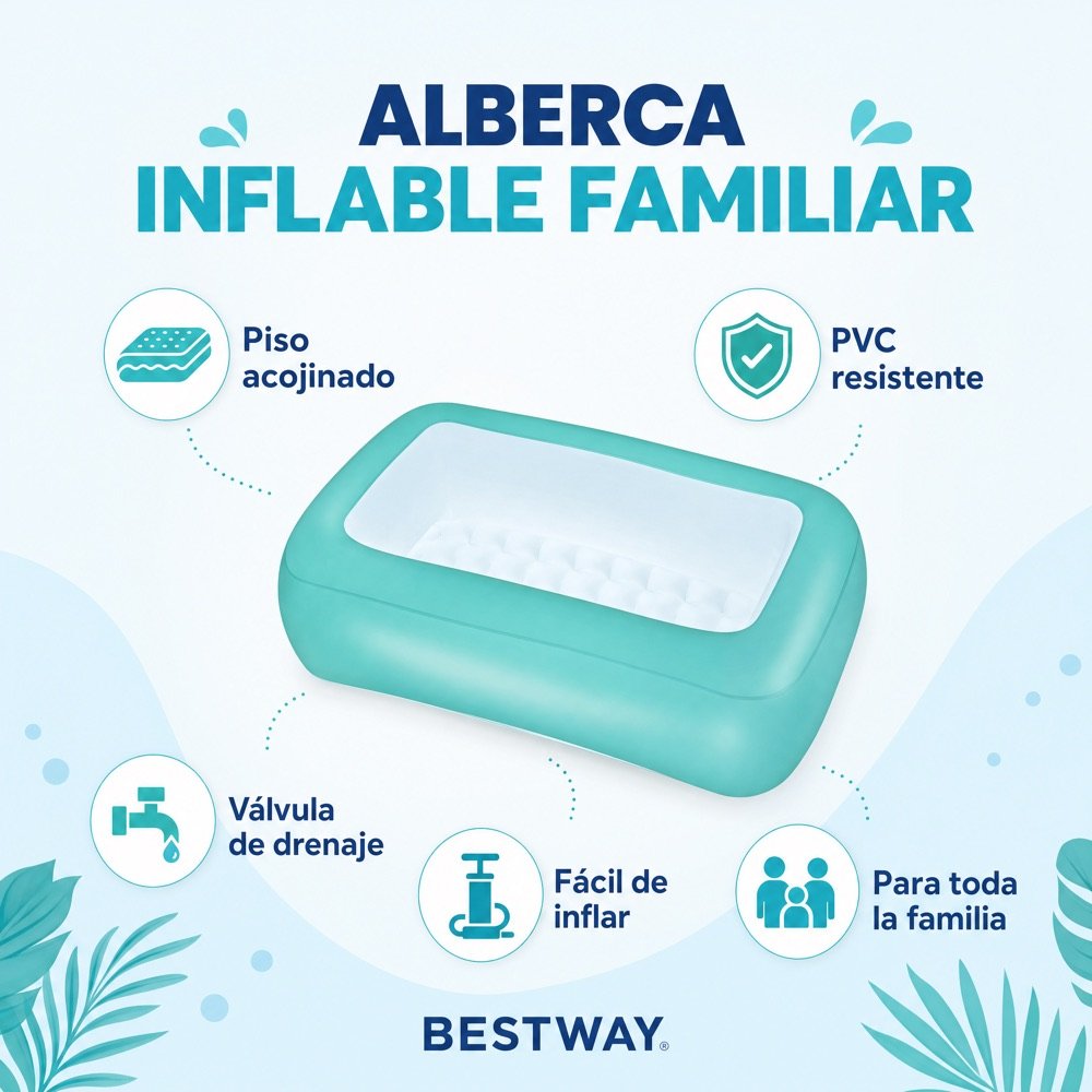 Alberca Inflable Familiar Bestway — beneficios