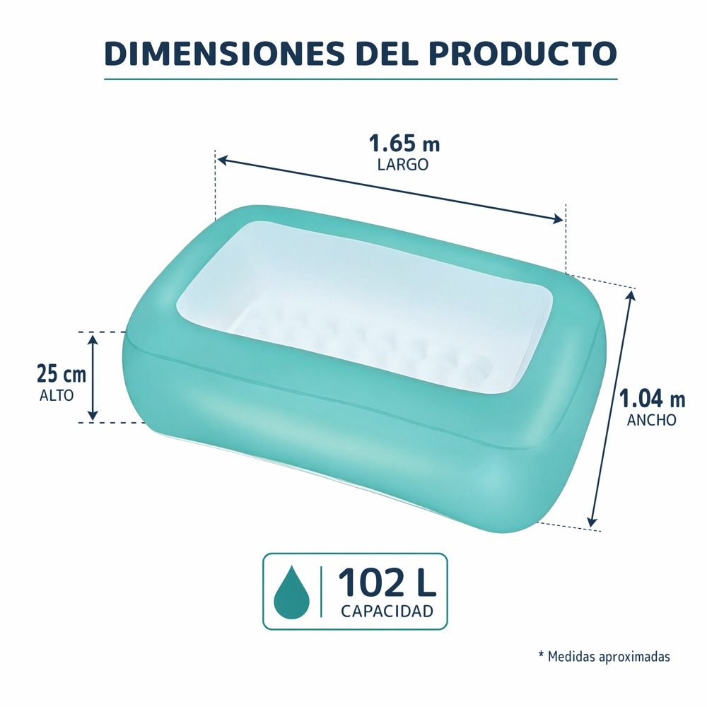 Alberca Inflable Familiar Bestway — dimensiones