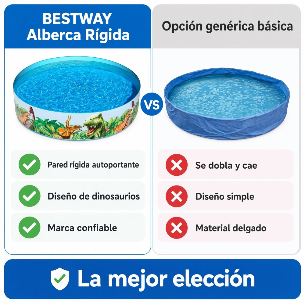 Alberca Rígida Dinosaurios 244cm Bestway — comparativo