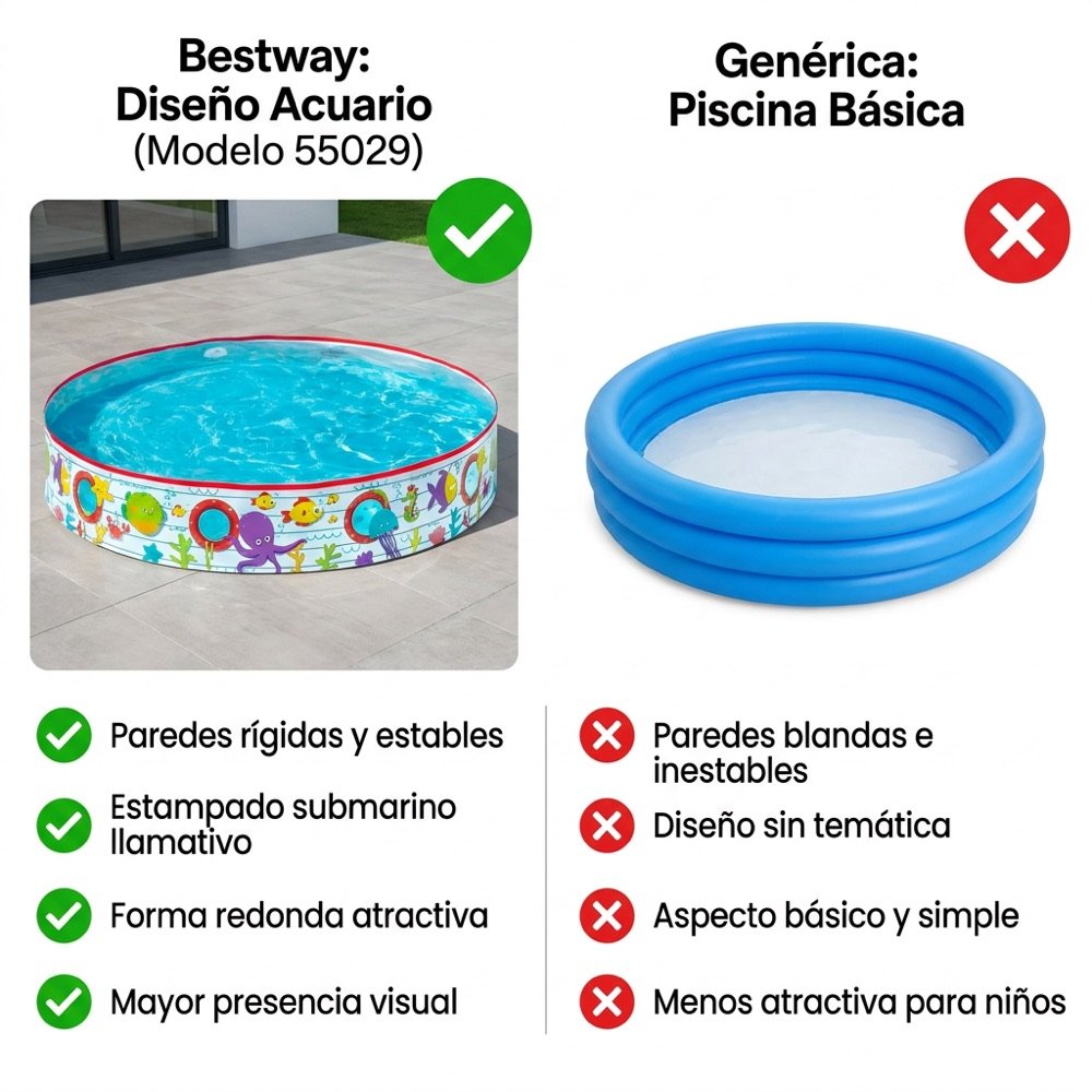 Alberca Rígida Acuario Bestway Bestway — comparativo