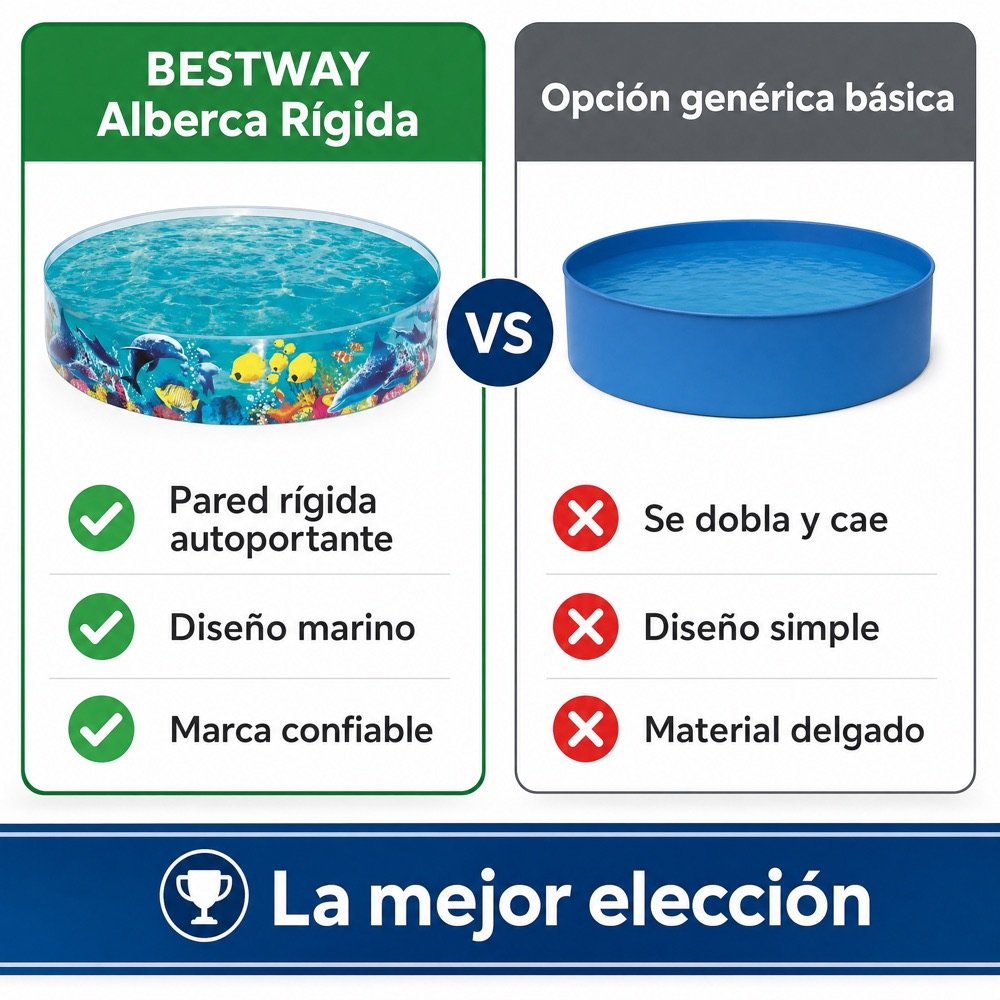 Alberca Rígida Marina 183cm Bestway — comparativo