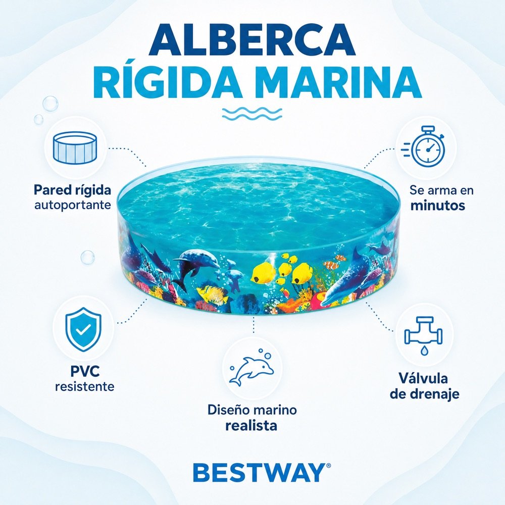 Alberca Rígida Marina 244cm Bestway — beneficios