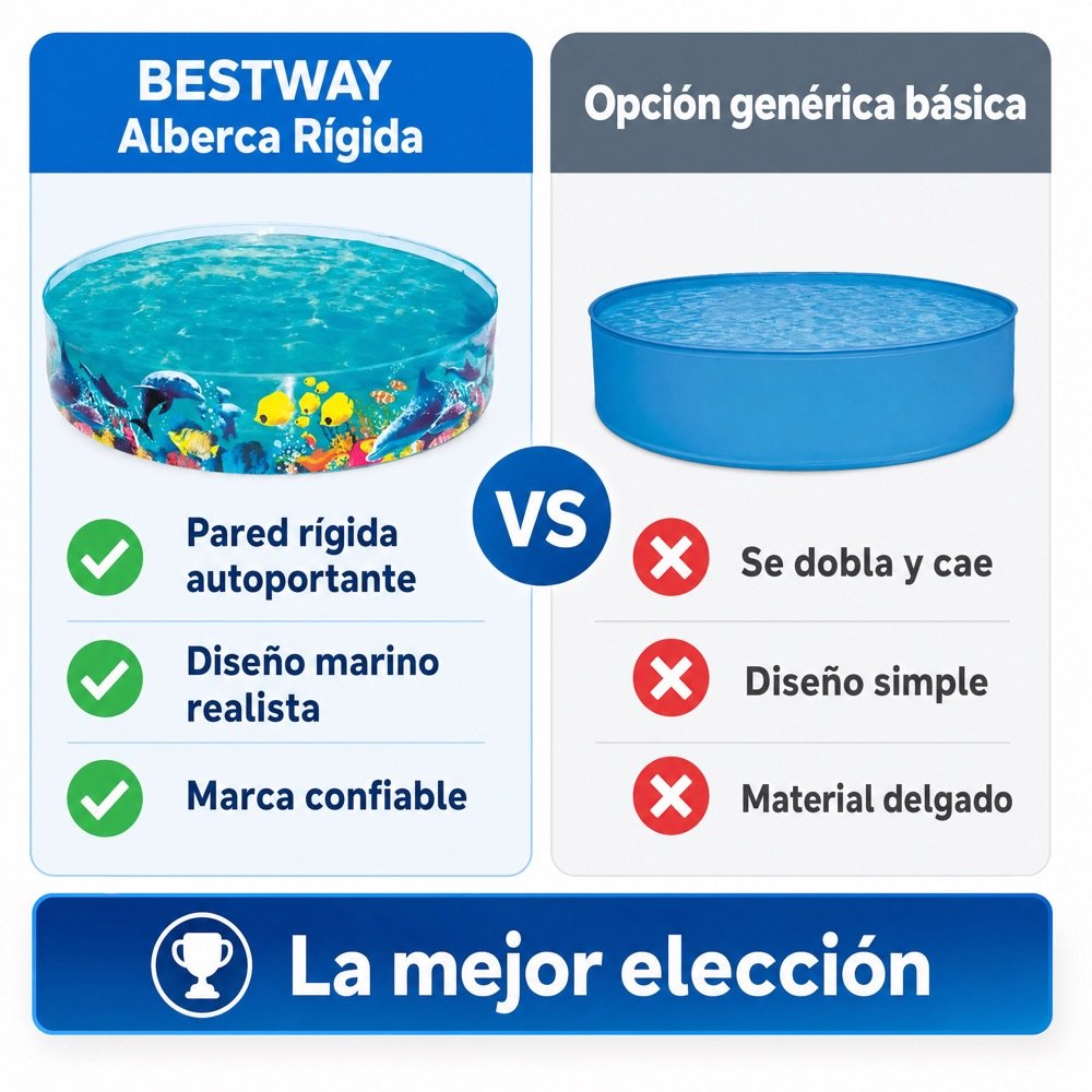 Alberca Rígida Marina 244cm Bestway — comparativo