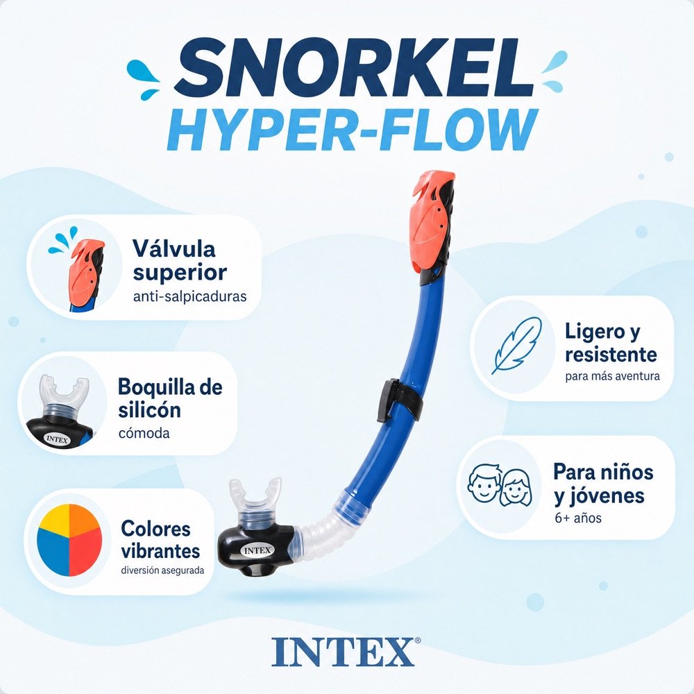 Snorkel Hyper-Flow INTEX — beneficios