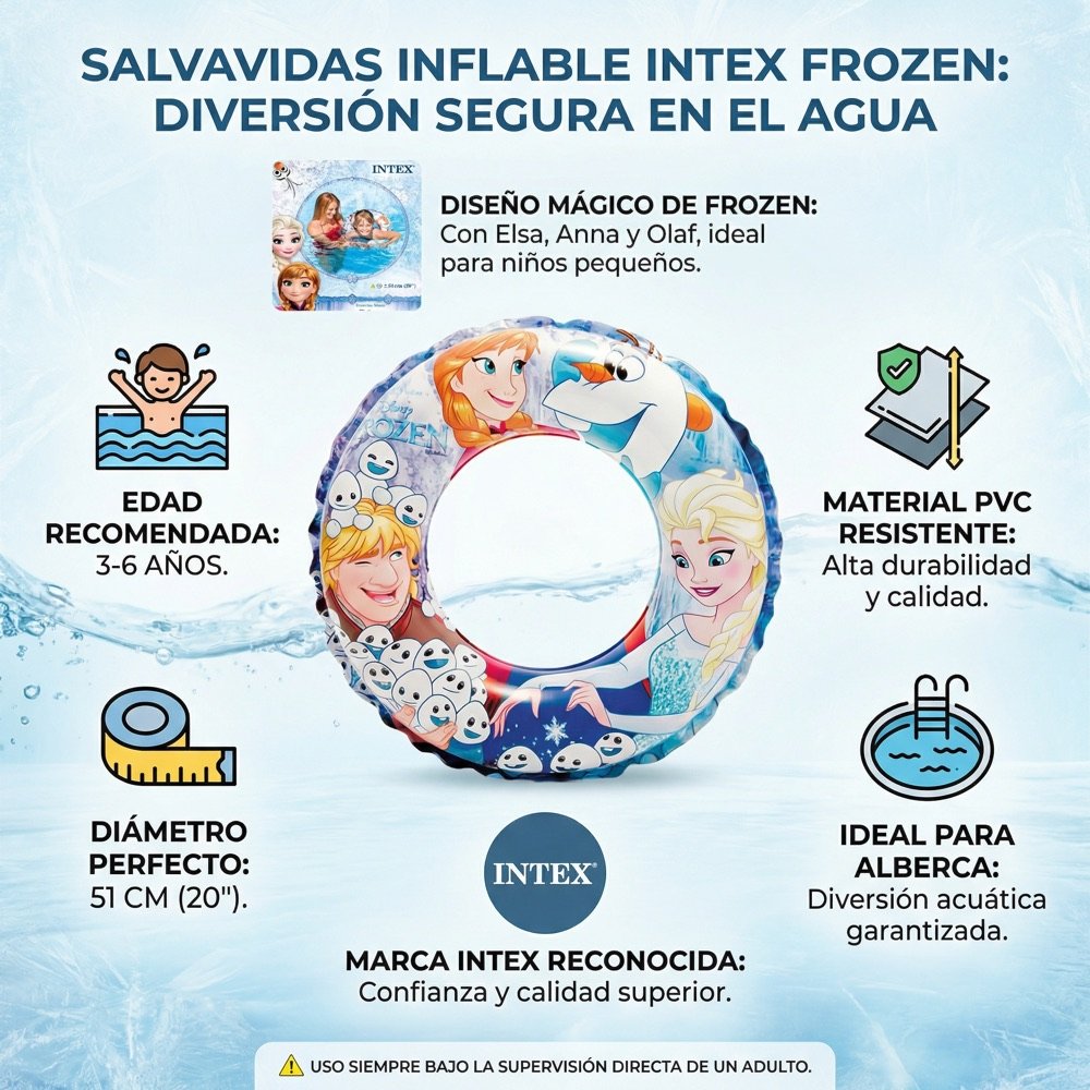 Salvavidas 20in Frozen INTEX — beneficios