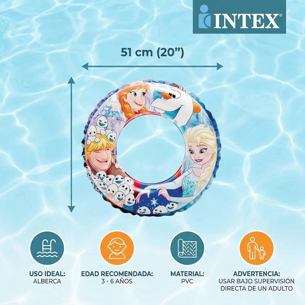 Salvavidas 20in Frozen INTEX — dimensiones