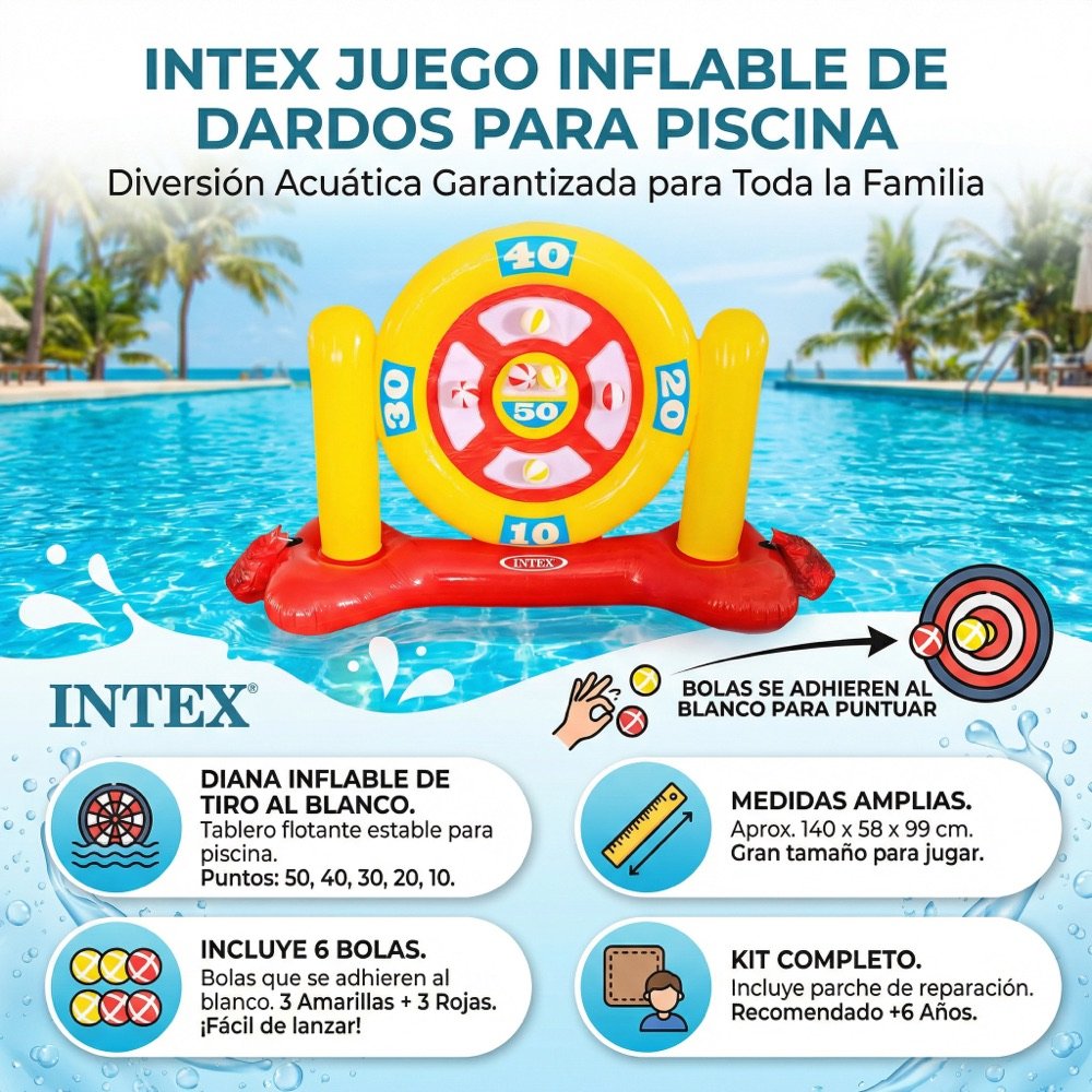 Tiro al Blanco Dardos INTEX — beneficios