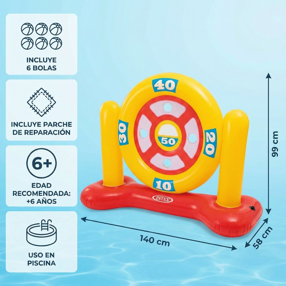 Tiro al Blanco Dardos INTEX — dimensiones