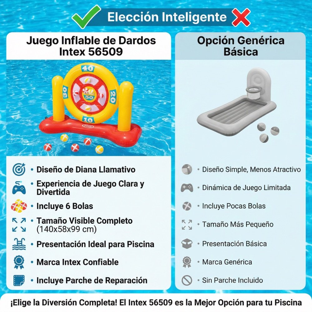 Tiro al Blanco Dardos INTEX — comparativo