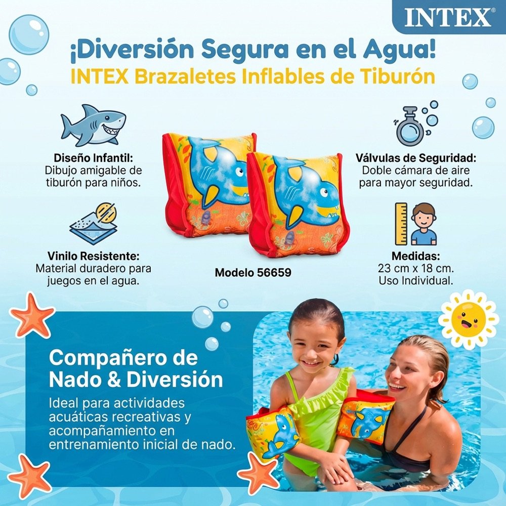 Brazaletes Tiburón Hombrera INTEX — beneficios