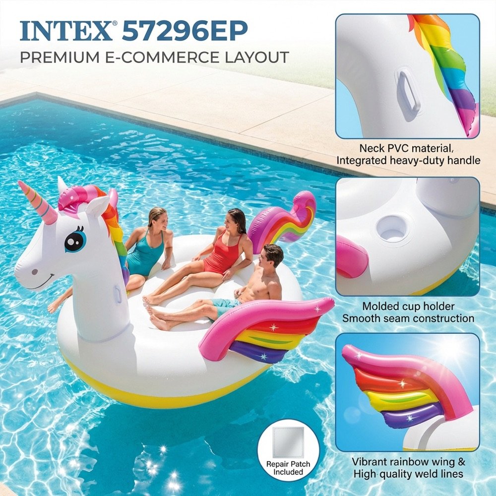 Unicornio Gigante Isla INTEX — zoom