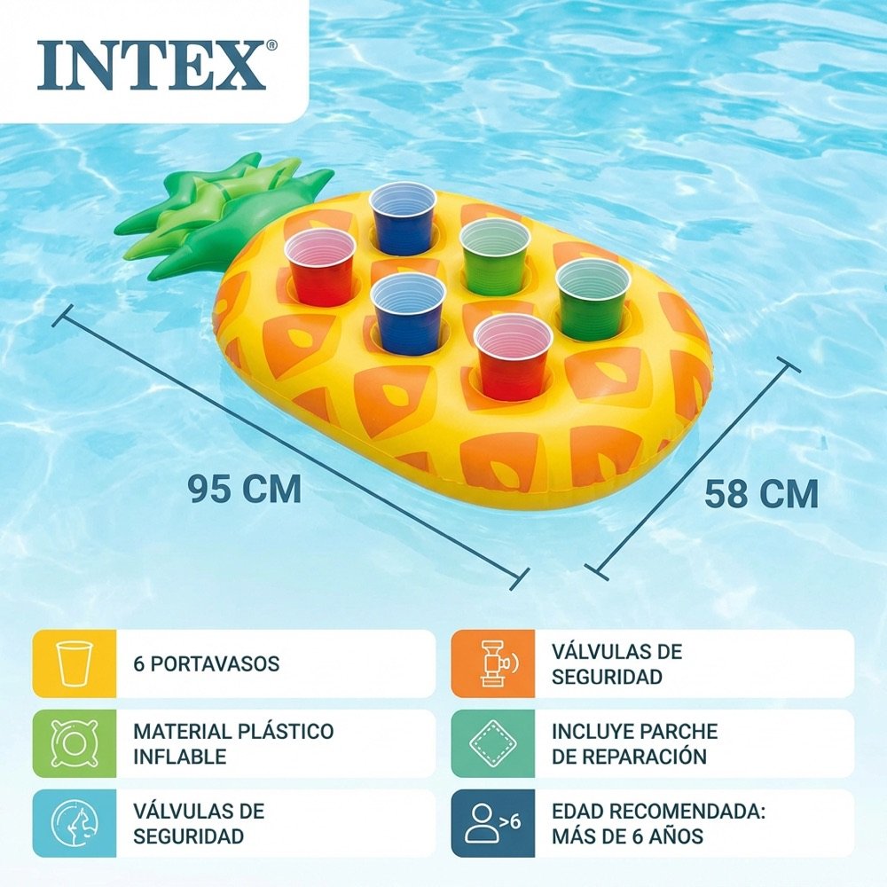 Portavasos Piña INTEX — dimensiones