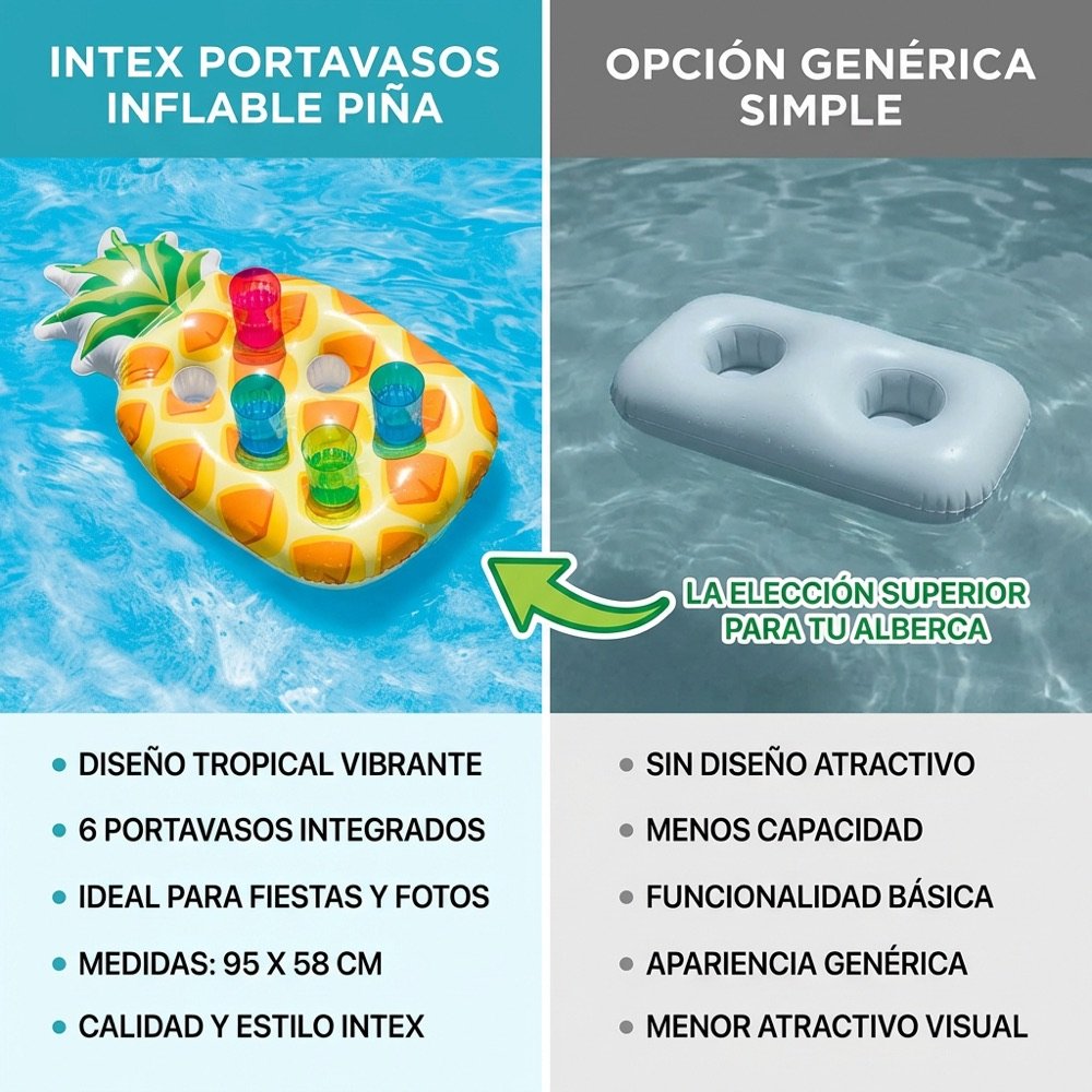 Portavasos Piña INTEX — comparativo
