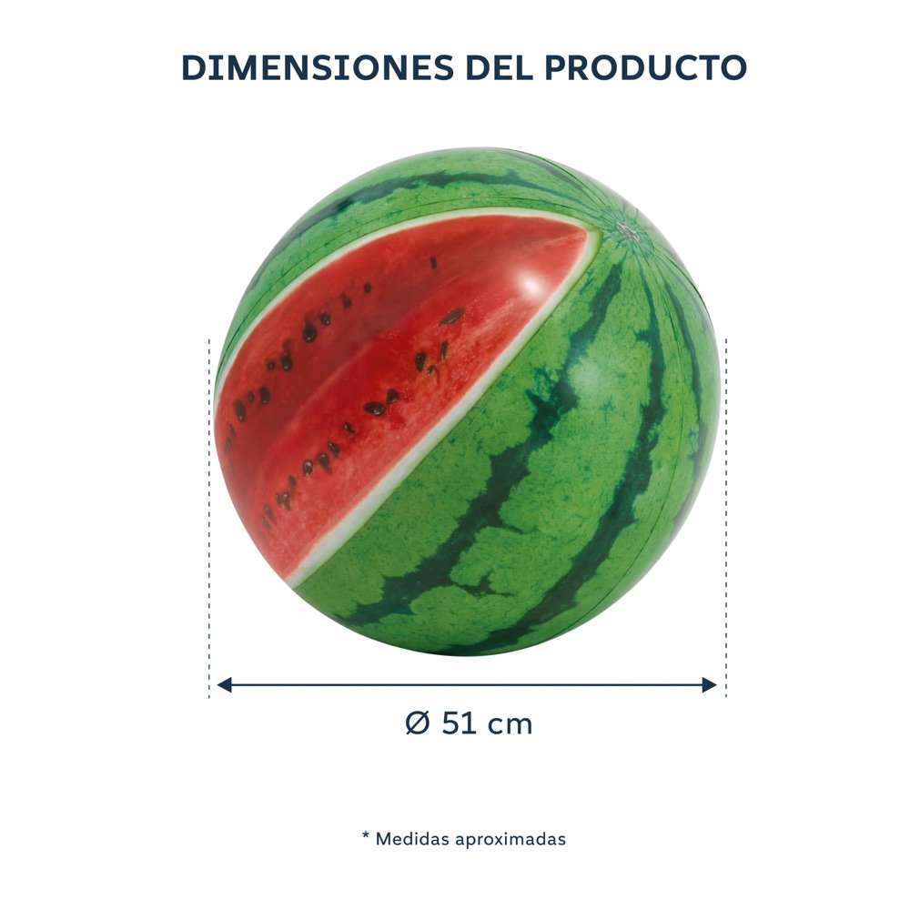Pelota Gigante Sandía INTEX — dimensiones