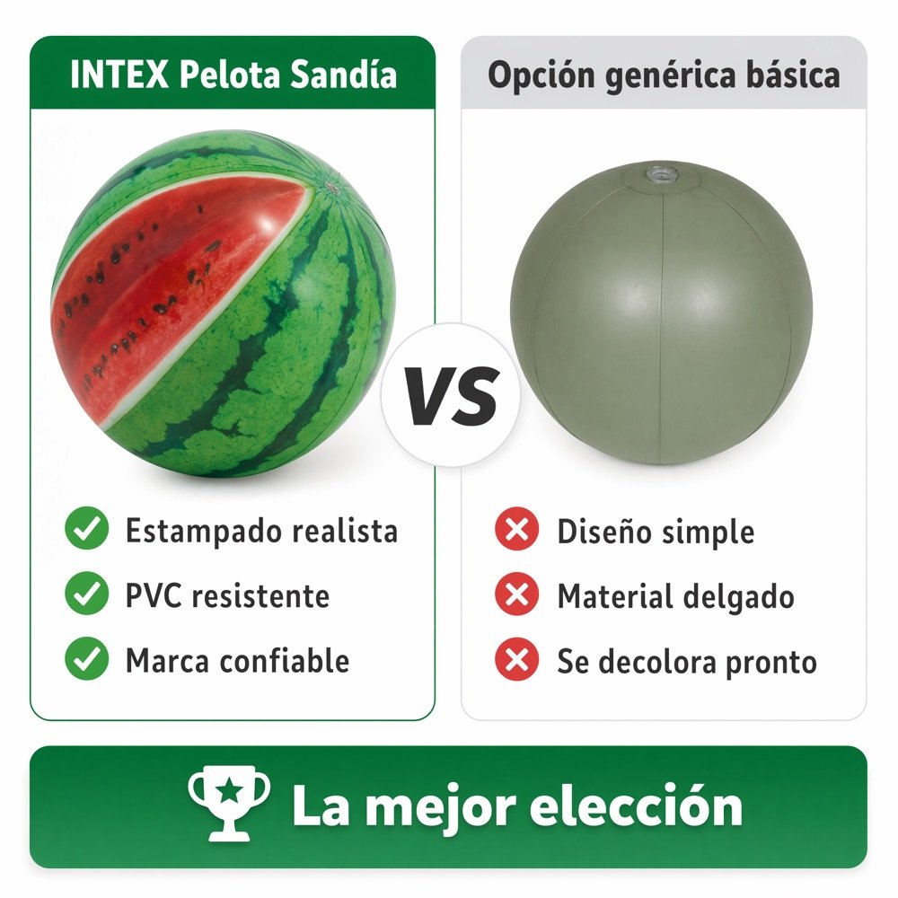 Pelota Gigante Sandía INTEX — comparativo