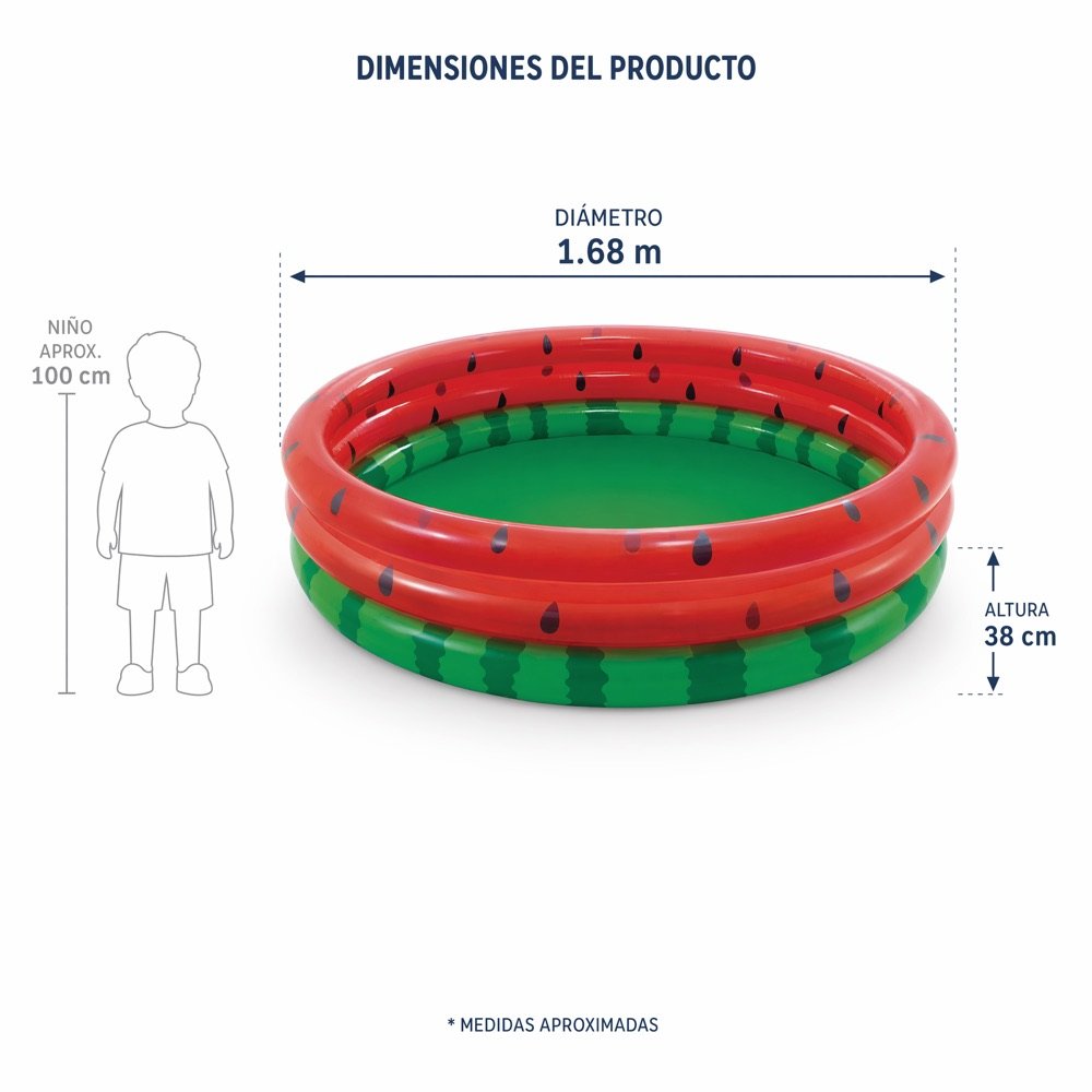 Alberca Inflable Sandía INTEX — dimensiones