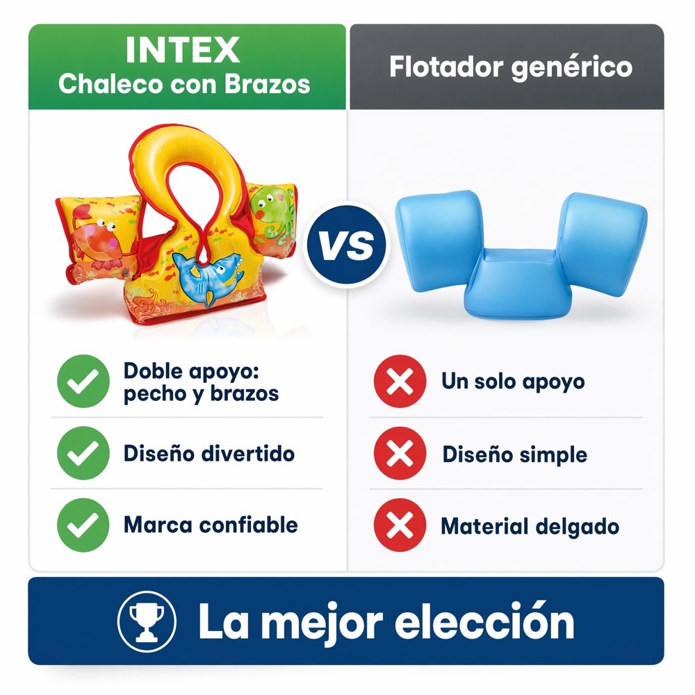Pechera y Hombrera INTEX — comparativo