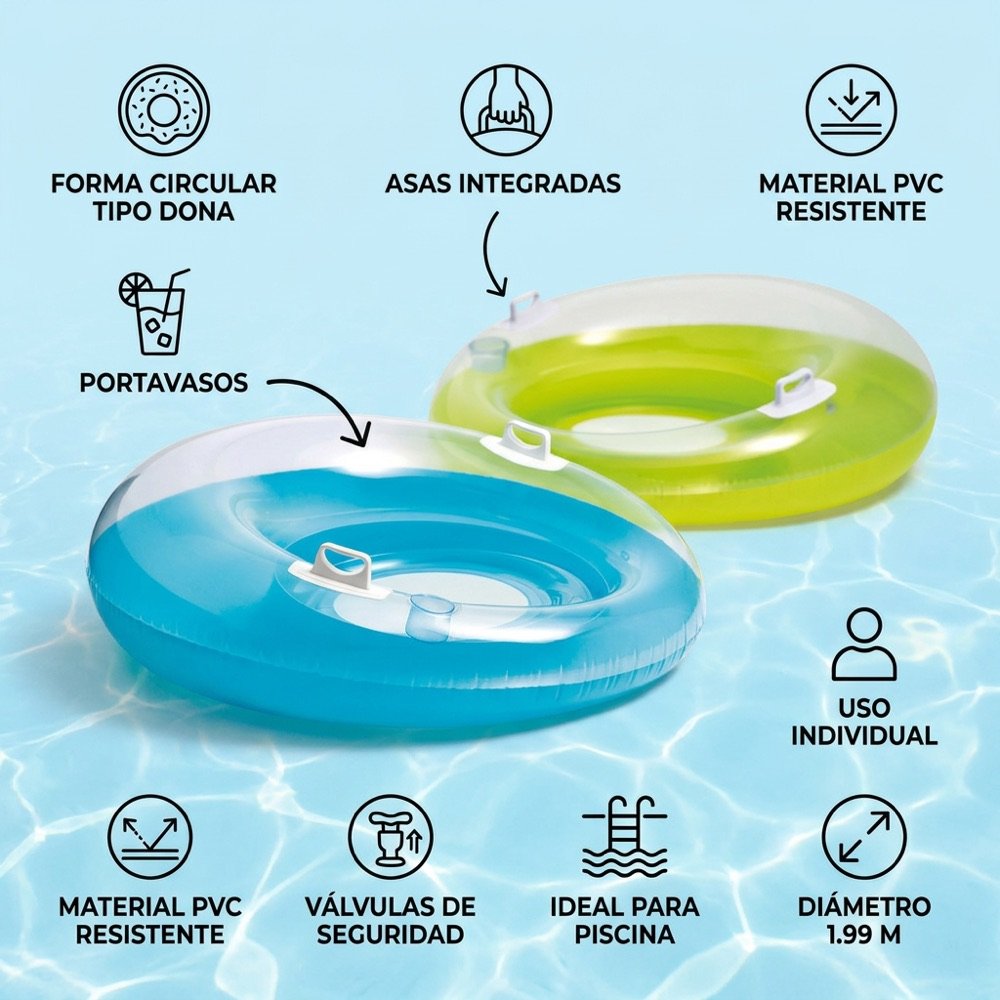 Flotador Circular Lounge INTEX — beneficios