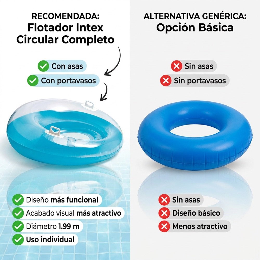 Flotador Circular Lounge INTEX — comparativo