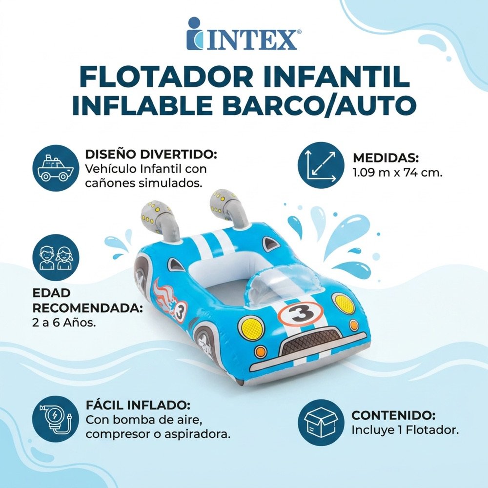 Flotador Auto Cruiser INTEX — beneficios
