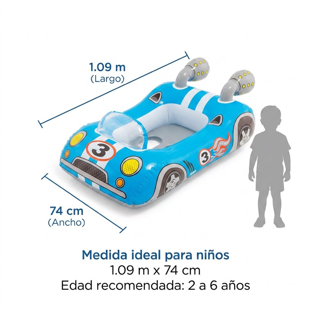 Flotador Auto Cruiser INTEX — dimensiones