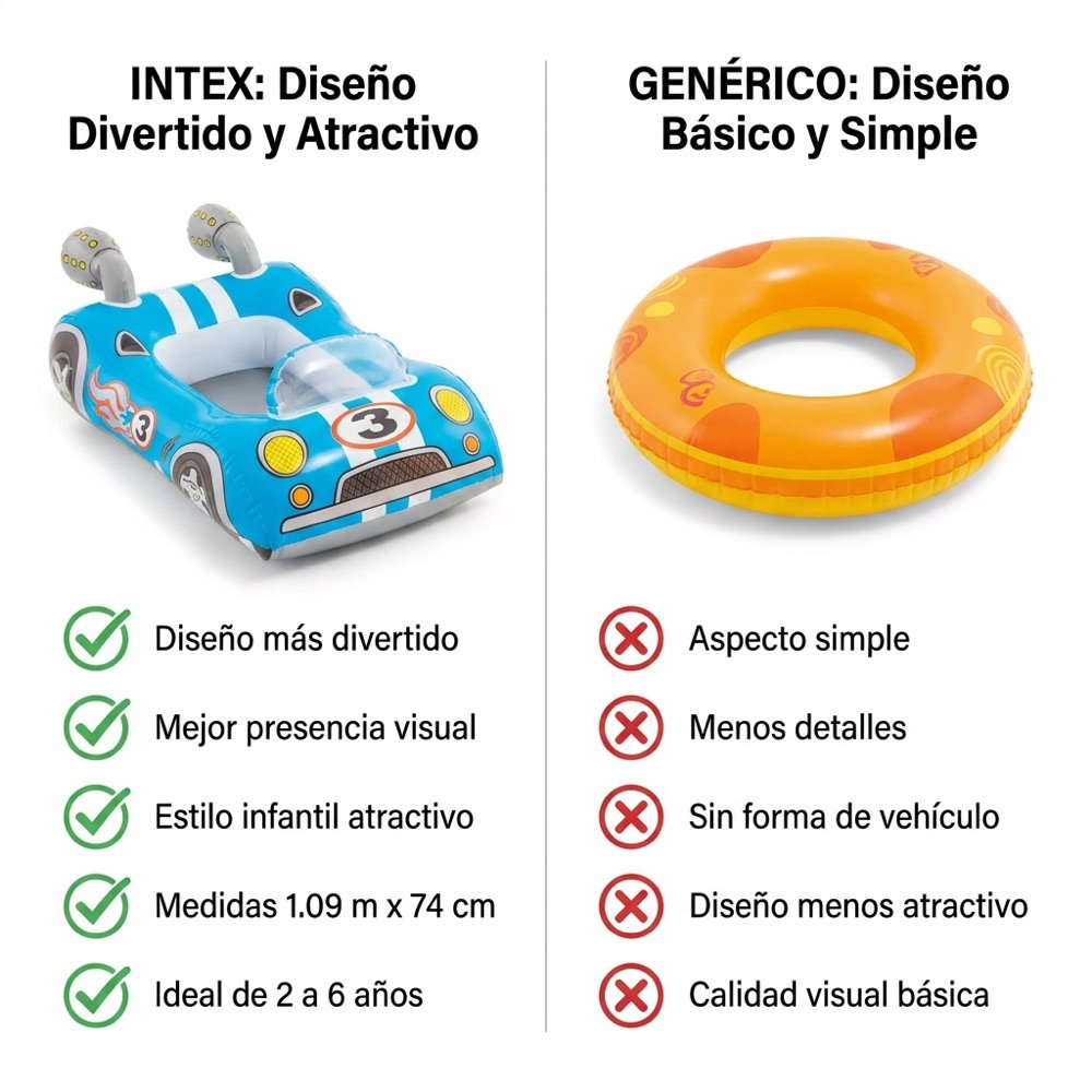 Flotador Auto Cruiser INTEX — comparativo