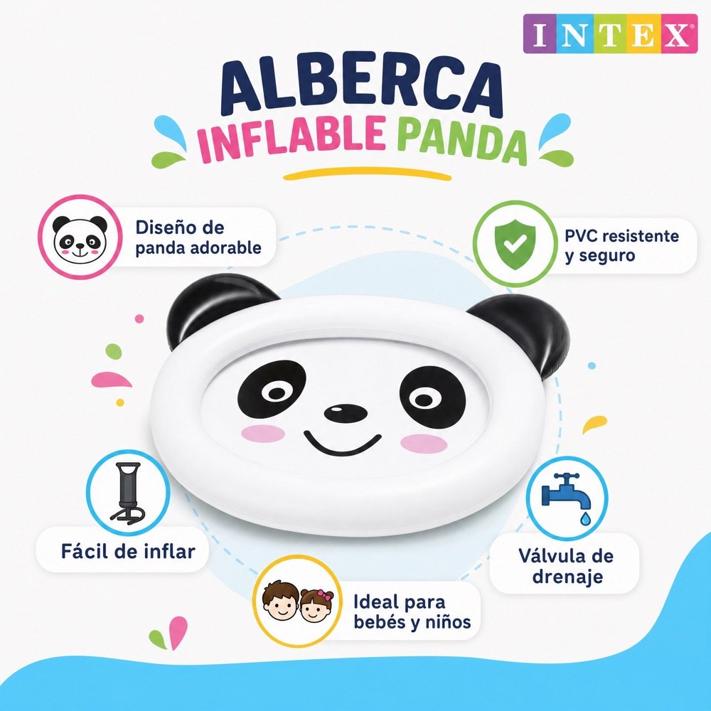 Alberca Figura Panda INTEX — beneficios