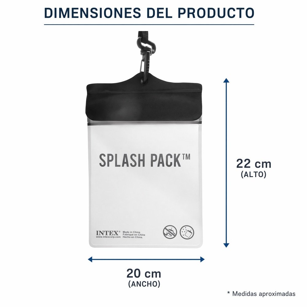 Bolsa Splash Pack INTEX — dimensiones